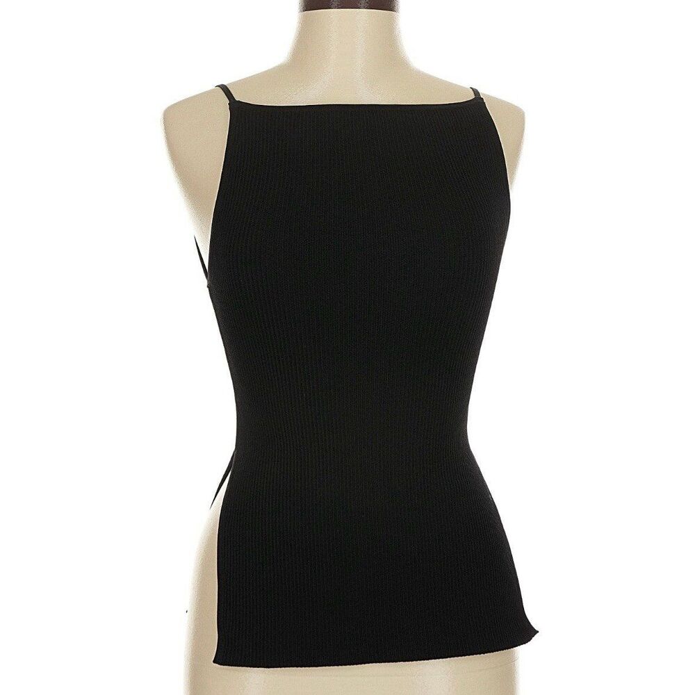 Like New Aritzia Babaton Sculpt Knit High Neck Split Tank Size M